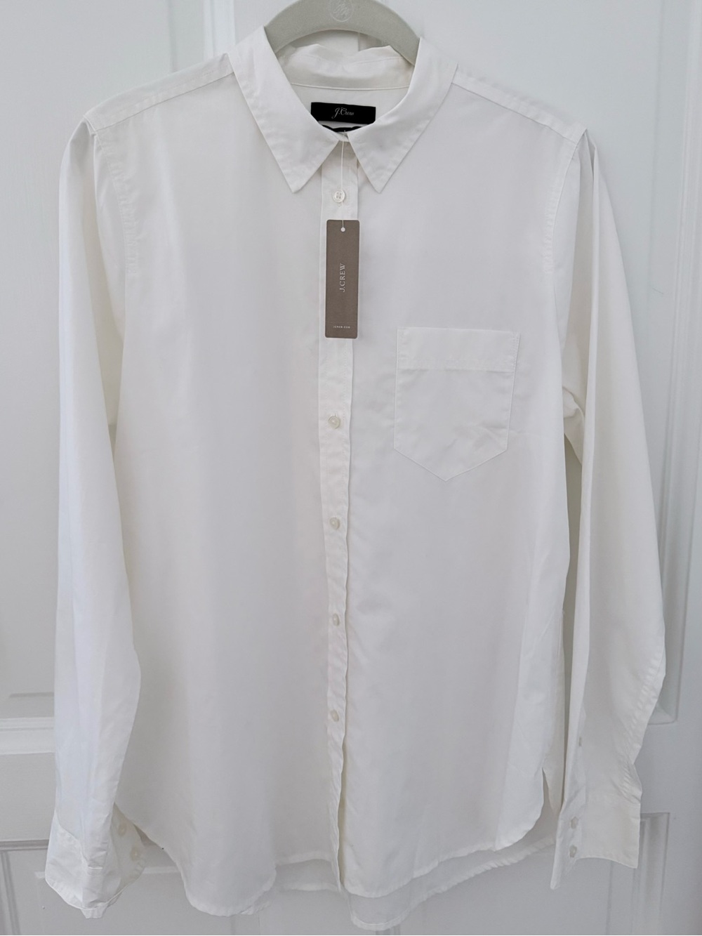 NWT 10 J. Crew White Classic Button-Down Shirt